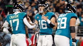 The Jacksonville Jaguars say their flight to London will be delayed because of Hurricane Milton