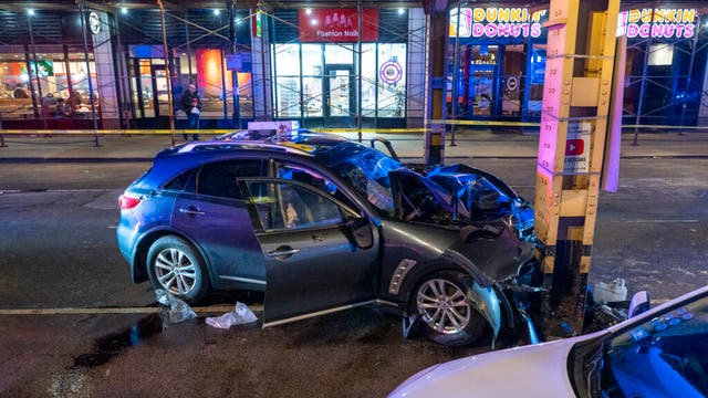 Man dead after carjacking woman, crashing into CTA pillar with owner partially inside: CFD