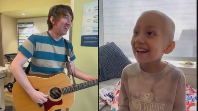 Cancer patient named 'Delilah' surprised at LA hospital by Plain White T's singer
