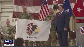 Illinois Army National Guard soldiers get sendoff ceremony to Middle East