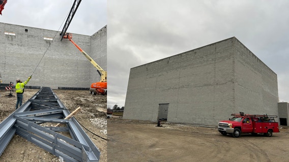 Illinois' largest movie theater screen: Construction begins in Chicago suburb, video shows