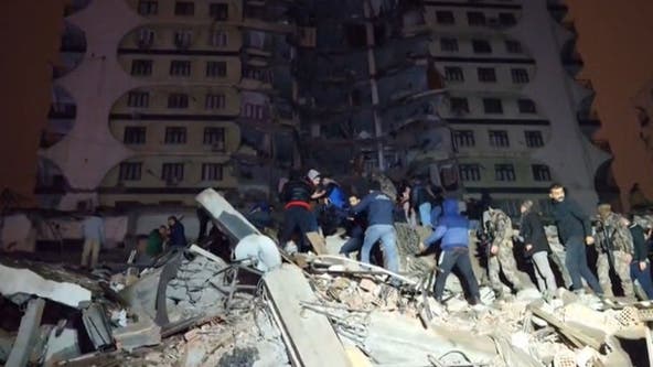 At least 10 dead after 7.8 magnitude quake knocks down buildings in central Turkey