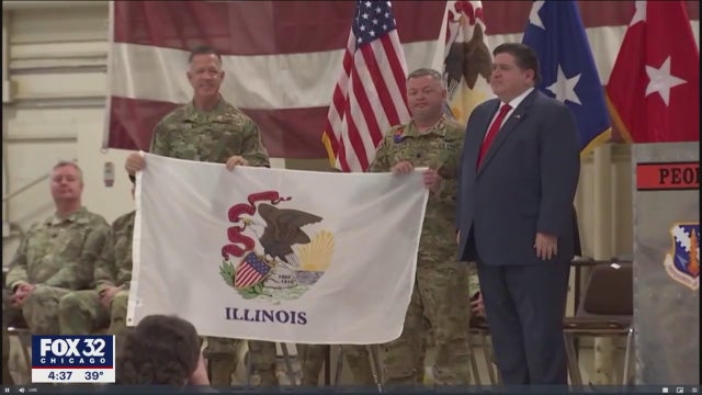 Illinois Army National Guard soldiers get sendoff ceremony to Middle East