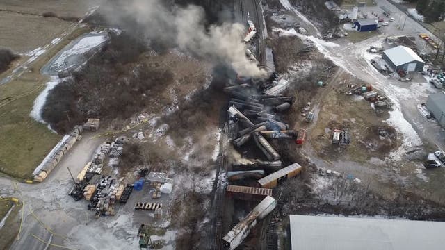 'Trust the government' says head of EPA during visit to Ohio train derailment site