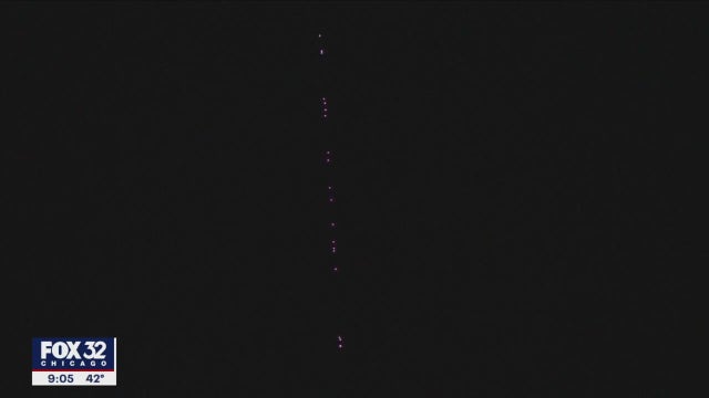 Did you spot a chain of lights in the sky over Chicago? Here's what it was