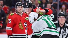 Stars get goals from 4 players, beat skidding Blackhawks 4-1