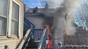 Firefighters battle blaze at Burnside home