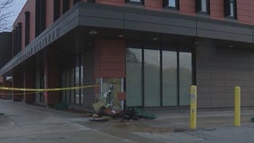 Woman crashes into library in Chicago's Washington Heights