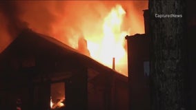 West Town building collapses after catching on fire