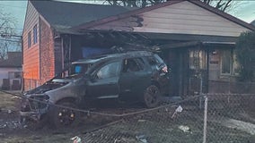 Stolen Kia causes fiery crash into West Pullman home