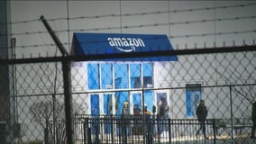 Dozens of cars smashed outside Amazon facility in Joliet