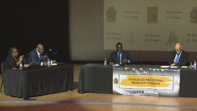 Chicago mayoral candidates Johnson and Vallas talk about police, teachers unions