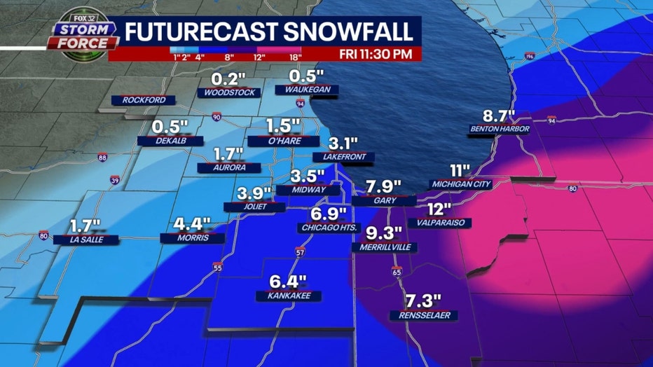 Chicago's first 'spring' snow is coming, falling heavily in some places