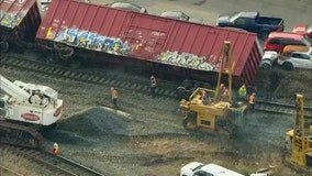 Freight train derails in Blue Island