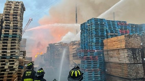 South Lawndale fire: Crews battle pallet yard blaze