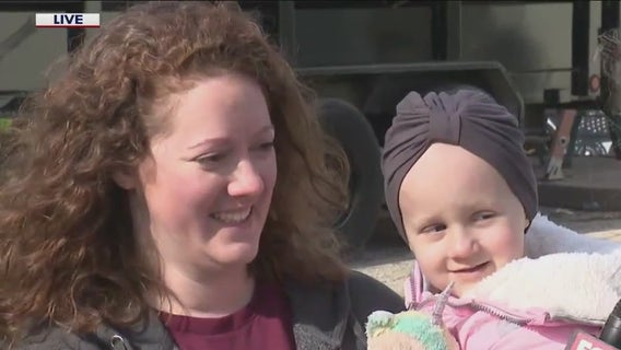 Orland Park family receives heartwarming gift as young daughter battles cancer