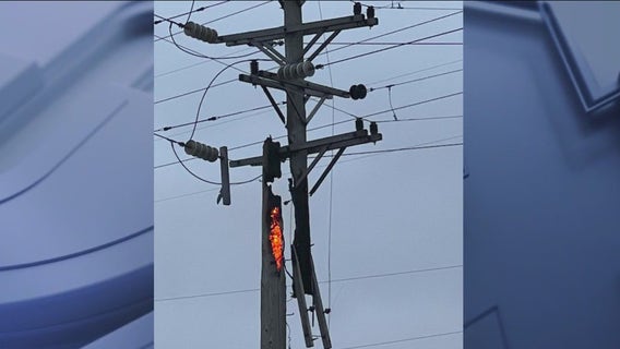 Utility pole catches fire, closes Indiana Toll Road in both directions