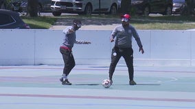 City hosts blind soccer clinic near University of Chicago