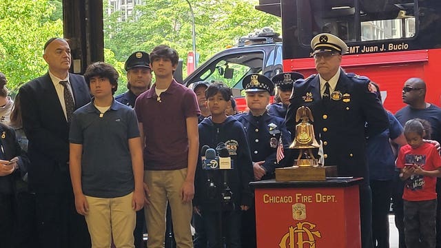 Chicago Fire Department honors fallen firefighter Juan Bucio, who died during a dive rescue