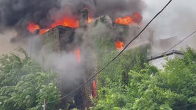 Chicago crews fight large fire at vacant building in Bronzeville