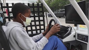 Child-sized racecars donated to Chicago children's hospital