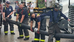 Chicago firefighters battle flames in Back of the Yards