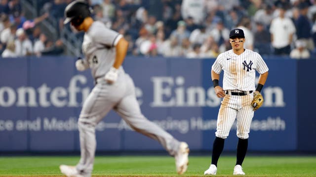Kiner-Falefa's RBI double with 2 outs in 7th for Yankees breaks up White Sox combined no-hit bid