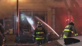 Two-alarm fire tears through Edgewater businesses