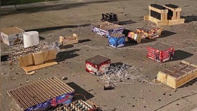 PHOTOS: Elmhurst police discover large cache of illegal fireworks, 2 charged