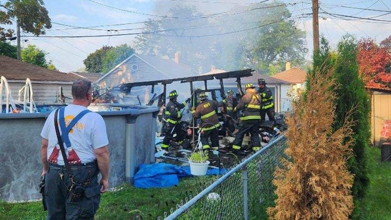 Crews put out garage fire in Franklin Park