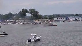 Child burned when boat catches fire on Nippersink Lake in Lake County