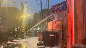 Chicago firefighters battle blaze at Chinatown supermarket