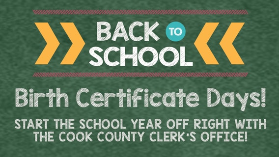 Cook County Clerk's Office extends hours for back-to-school birth certificates