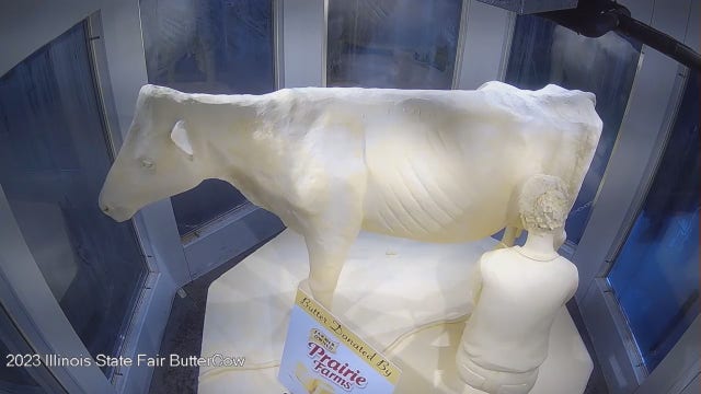 500-pound 'Butter Cow' unveiled ahead of Illinois State Fair