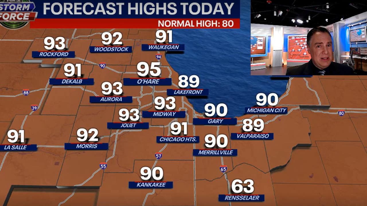 芝加哥天气：今天将是芝加哥最炎热的劳动节之一。