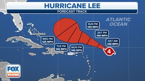 Hurricane Lee now powerful Category 4 storm as it barrels through Atlantic with eventual path uncertain