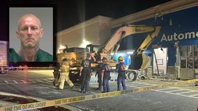 Man steals construction excavator and drove it into a Florida Walmart, police say