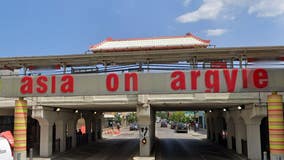 Asia on Argyle sign and pagoda come down with Red Line renovations