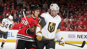 Bedard scores for Chicago, but Roy and Stone lead undefeated Golden Knights past Blackhawks