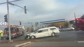 Cook County crash: Casket with body inside ejected from hearse during collision with stolen car