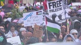 Thousands of Palestinian supporters rally in Chicago, call for end to Israeli oppression