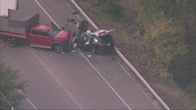 Kane County deputy critically injured in head-on crash with pickup truck