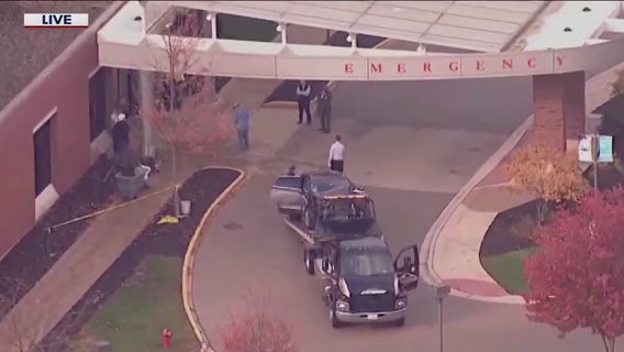 Car crashes into Highland Park hospital emergency entrance