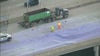 Salt truck overturns on I-88, cleanup underway