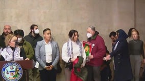 Israel-Hamas War: Crowds gathered at Chicago City Council meeting to demand cease-fire