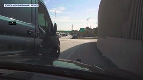 Wild high-speed chase on I-95 captured on video shows FHP trooper ram Amazon van