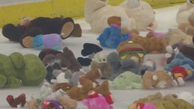 Chicago Wolves collect 5K stuffed animals for charity during annual Teddy Bear Toss