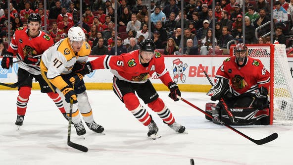 Ryan O'Reilly helps Nashville Predators beat Chicago Blackhawks 4-3 in shootout