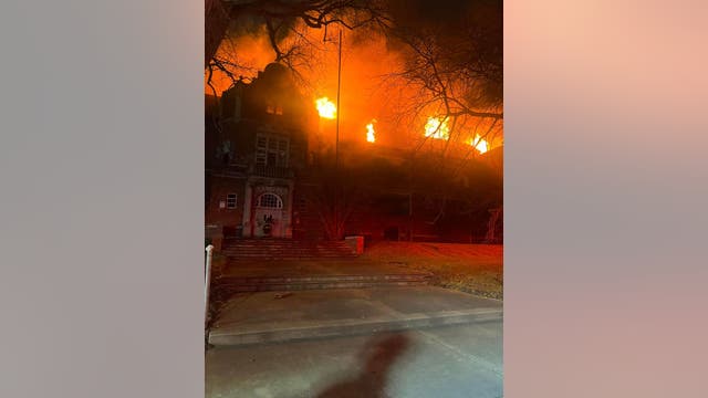 Gary fire: Massive flames rip through former Emerson High School in northwest Indiana
