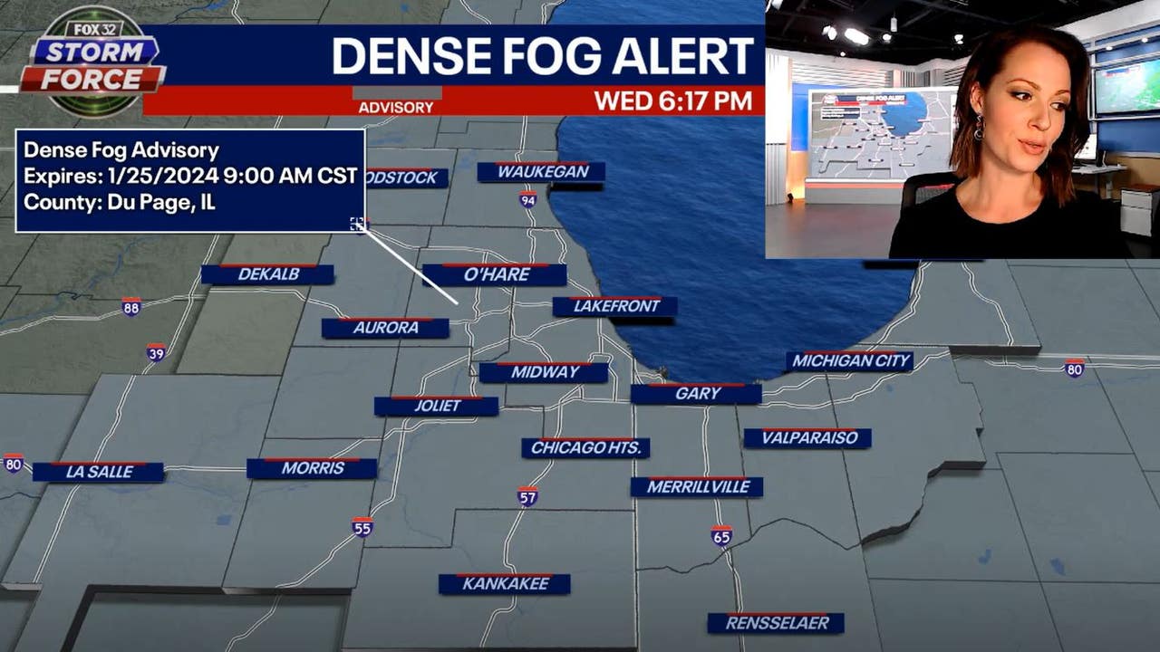 芝加哥天气更新：浓雾警报生效至周四早晨